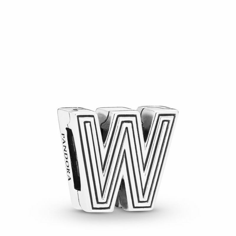 Pandora Reflexions™ Letter W Clip Charm Sale NZ, Sterling Silver (708523-VJK)